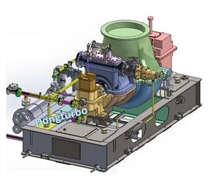 Turbina a vapor 500KW Extração Condensando Turbina a vapor para tingimento têxtil Modelo CN0.5-1.25/0.9